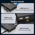 thumbnail image 3 of 120M 394ft HDMI KVM USB Extender Over Cat 5e 6 71080P Ethernet Balun Transmitter Receiver with Loop Out Function Plug Play for Mouse and Keyboard Con, 3 of 7