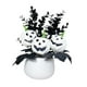thumbnail image 4 of Centro de mesa de calabaza de Halloween, planta artificial en maceta, planta falsa Blanco, 4 of 9