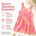 thumbnail image 2 of Girls Swim Cover Up for Swimwear Knit Kids Summer Beach Bathing Suit Coverup Cami Dress for Size 4-7Y, 2 of 7