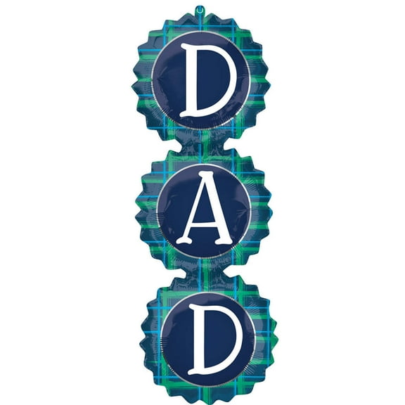 38 inch Dad Checks Foil Mylar Balloon - Party Supplies Decorations