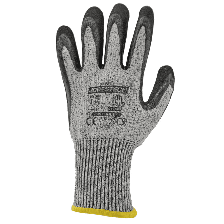 JORESTECH Palm Dipped Nitrile Coated Seamless Knit Work Gloves PPE Hand Protection. 12 Pack (S-GD-03)