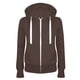 thumbnail image 1 of Sudadera con capucha y cremallera para mujer Time kcavykas and Tru, de manga larga, cómoda y ligera, de forro polar, sudadera ajustada de moda con bolsillos, liquidación., 1 of 3