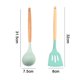 thumbnail image 2 of Utensilios de cocina del silicón, sistema del utensilio de cocina de 2 piezas, utensilios de cocina de madera fáciles de limpiar, 2 of 5