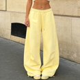 thumbnail image 6 of Migroa Women’S Barrel Sweatpants Loose Fit Lounge Pants Casual Wide Leg Pants Baggy Lounge Comfy Flowy Sweat Pants with Pockets Casual Drawstring Trousers with Pockets Light Yellow Xl, 6 of 6