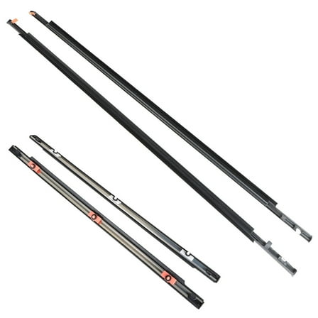 labwork 4PCS Set Front Rear Set Door Belt Molding Weatherstrip Replacement for 2007-2014 FJ Cruiser 68163-35041 68164-35041 6816235073 6816135073