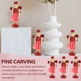 thumbnail image 3 of Weiweiguan 3Pcs Festive Wooden Nutcracker Crafts Christmas Decors Angel Puppet Decors, 3 of 7