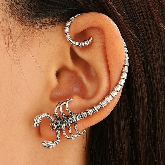 Silver Plated Retro Punk Scorpion Earrings Unique Design  Statement Ideal for Party Wear & Daily Fashion