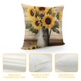 thumbnail image 4 of Pratyus Sunflowers Modern Farmhouse Rustic Decorative Couch Pillow Cases with Zipper Home Decor Printed on Both Sides Pillowcase 1PC 22x22in, 4 of 5