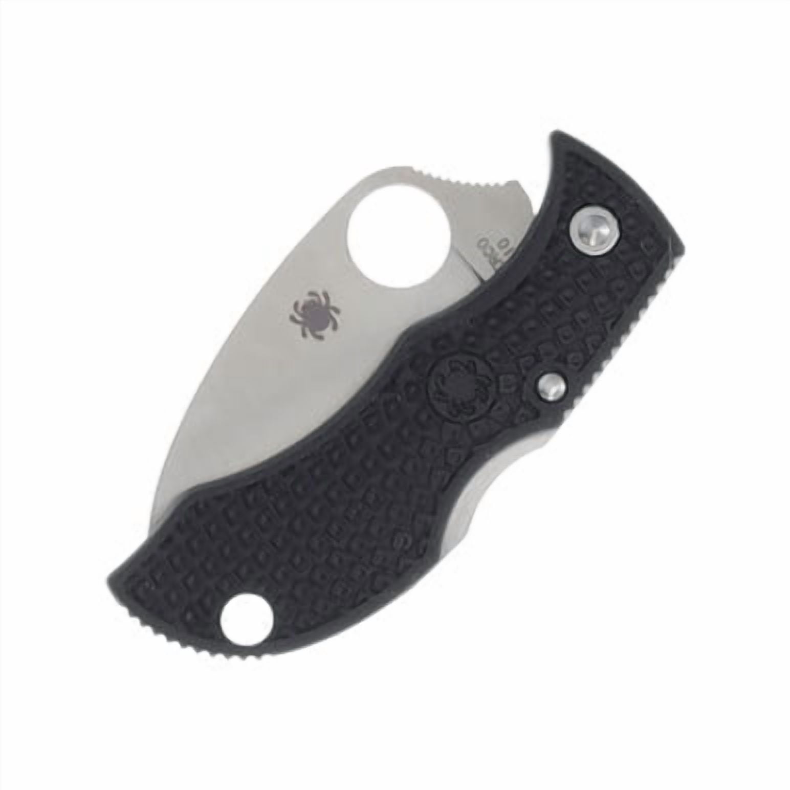 Spyderco Manbug Folding Knife 1.97" VG10 Satin Serrated Blade, Black FRN Handles