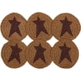 thumbnail image 3 of VHC Brands Heritage Farms Primitive Coaster Star Set of 6 Stenciled Textured Jute Round 4", 3 of 3