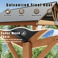 thumbnail image 5 of MeetLeisure 15 ft. W x 13 ft. Cedar Solid Wood Patio Gazebo; Gray, 5 of 10