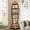 Black, variant on Vividwood Artistic Fish-Inspired Corner Shelf with LED Lights, 6-Tier Tall Corner Bookshelf with Multi-Depth Display, Space-Saving Storage Unit with Remote Control for Bedroom & Living Room