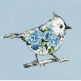 thumbnail image 2 of Pinto, Patricia 12x12 White Modern Wood Framed Museum Art Print Titled - The Blue Floral Bird II, 2 of 4
