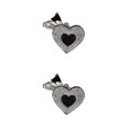 thumbnail image 3 of Langgg Keyring Keyholder DIY Small Decorative Purse Pendent Multipurpose Sweet Gift Workmanship Bag Decor Heart Keychain Black/White 2Set, 3 of 6