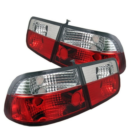 - Spyder Honda Civic 96-00 2Dr Crystal Tail Lights - Red Clear