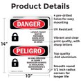 thumbnail image 2 of (2 Pack) Lockout Tagout Setup Maintenance Bilingual OSHA Danger Sign 10 Inch X 14 Inch Indoor / Outdoor Rust-Free Aluminum Metal Signs for Workplace, Workshop, and Construction Site,, 2 of 8