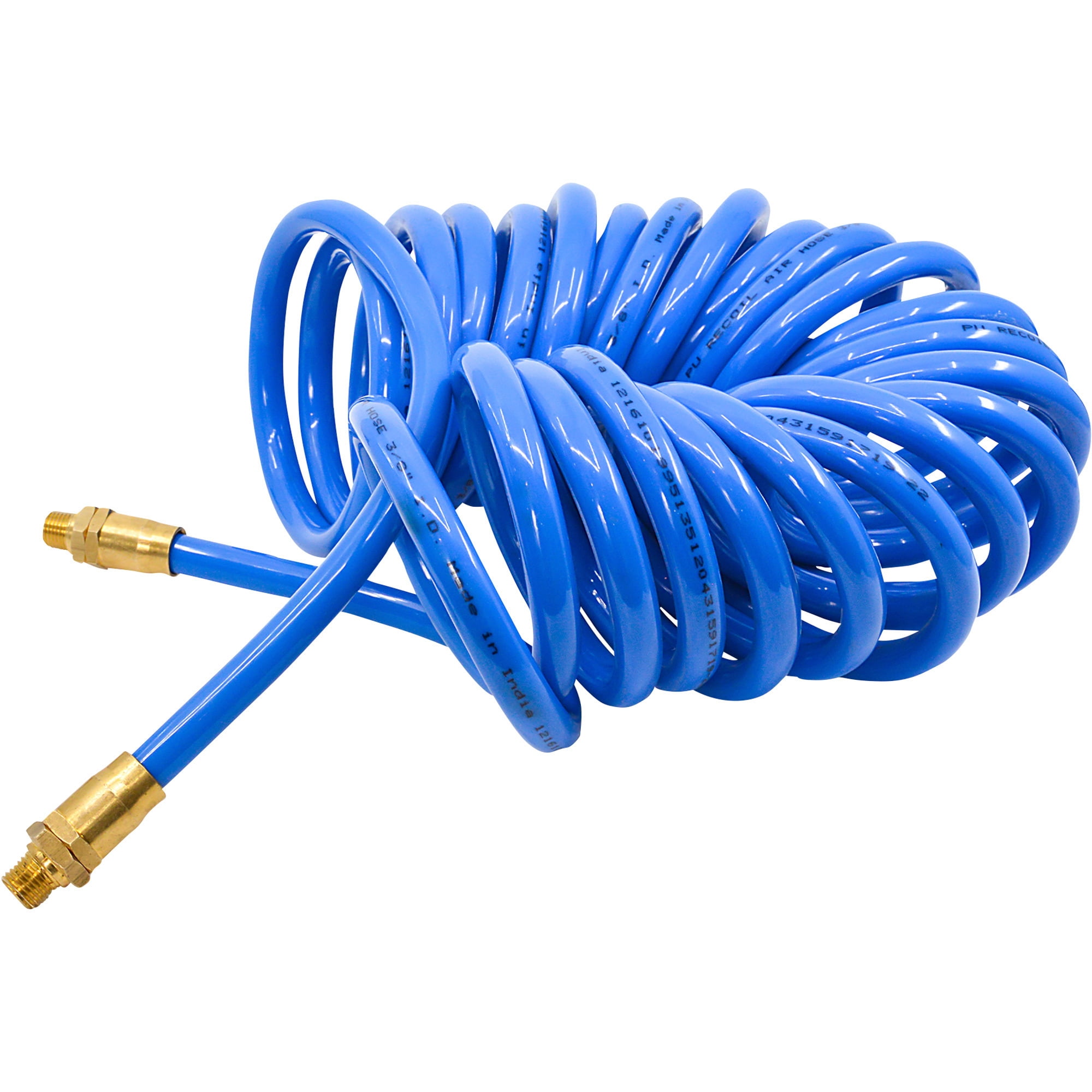 Klutch Polyurethane Recoil Hose Air Hose, 3/8in. x 25ft., 125 PSI