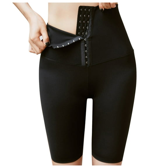 AOOCHASLIY Shapewear for Women Clothes Women's High Waist Shaping Body Pants Sweating Five Points Three-Breasted Waist