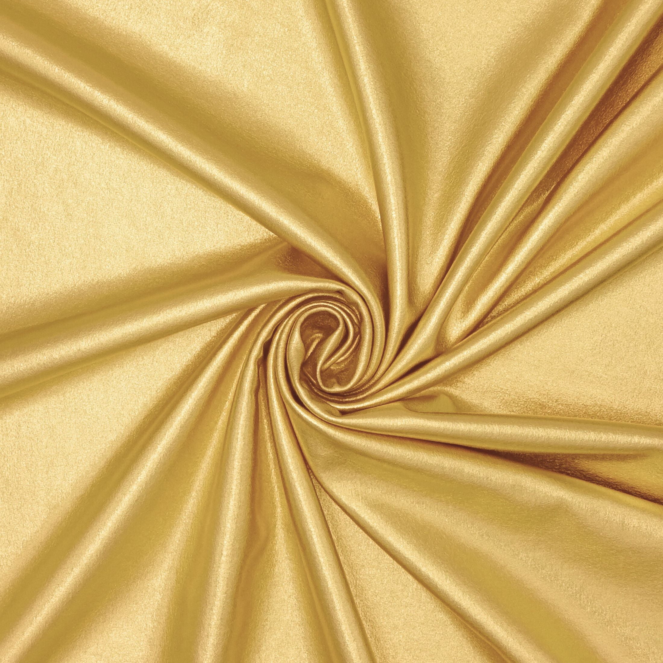 Hello Hobby 54” x 72” 95% Polyester 5% Spandex Dancewear Foil Knit 2 Yard Precut Fabric, Gold, 54" Wide for Sewing & Crafting
