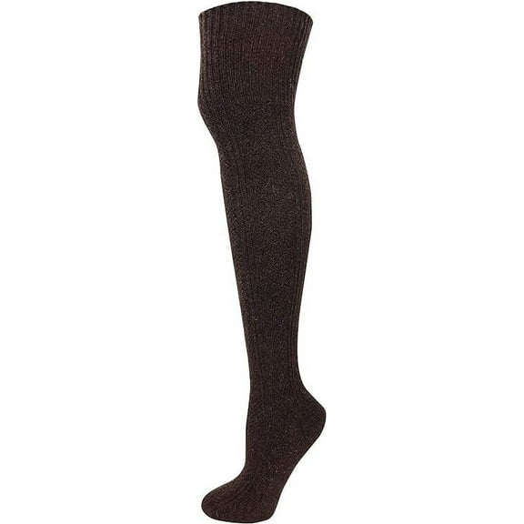 Sumona Women Winter Cable Knit Thigh High Wool Boot Socks