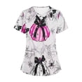 thumbnail image 5 of Fiudx Ofertas y Liquidaciones Top de Lactancia con Bolsillo y Cuello En V de Manga Corta con Estampado de Halloween para Mujer, 5 of 5