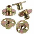 thumbnail image 3 of 5 Pcs Round Base Nut Tee Nuts T Nut Flange 3 Hole Galvanized Iron Fasteners for Furniture Fixing Connection, 3 of 8