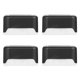 thumbnail image 1 of Luces de pared de paso de cubierta solar 4x Lámparas de decoración de cerca de escaleras (/ Luz) Negro Blanco Hugtrwg Para estrenar, 1 of 8