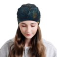 thumbnail image 2 of Naloa Starry Sky Meditating Lion Soft Beanie Hat, Knit Beanie Daily Beanie in Fine Knit for Women Men Winter Travel, Outdoor, 2 of 7