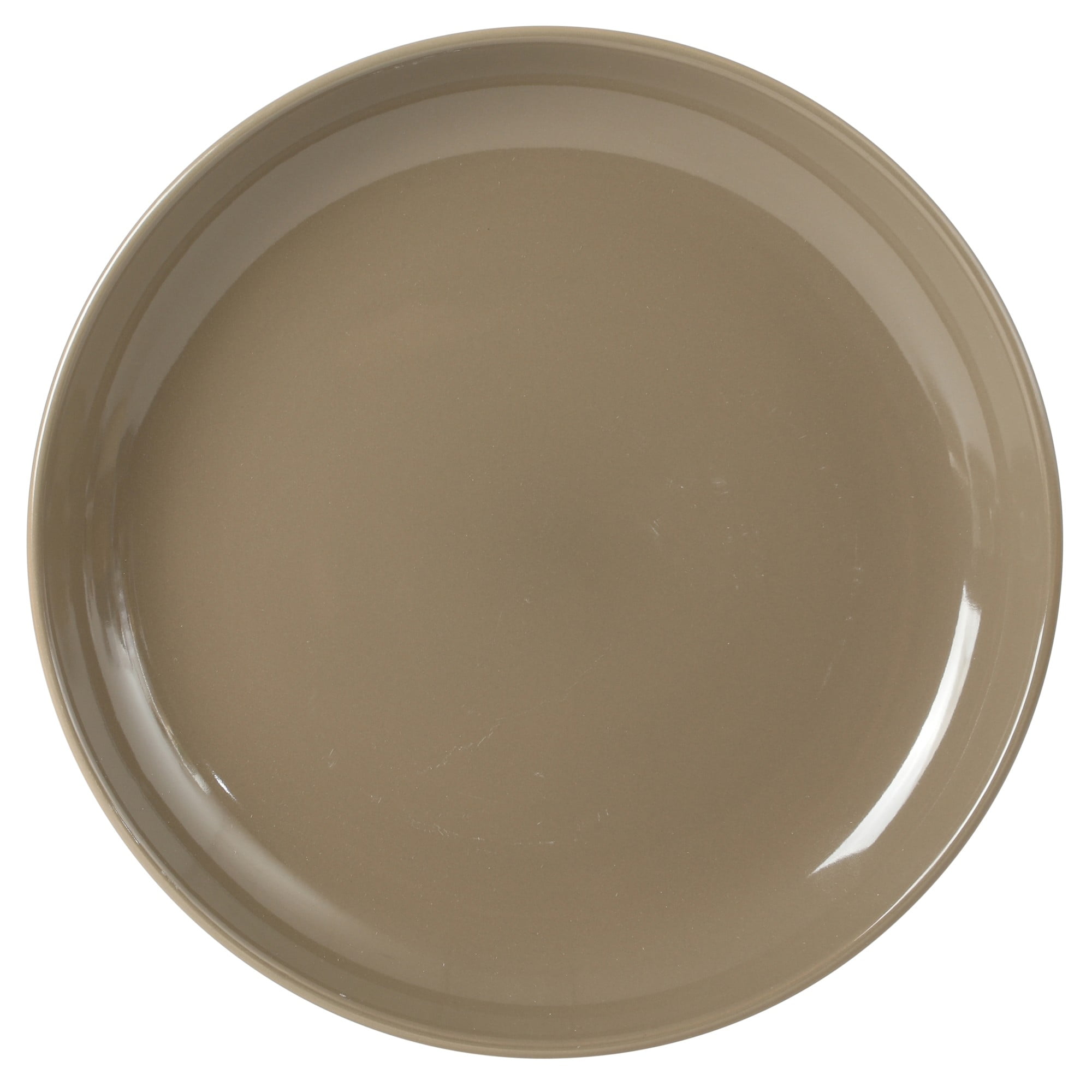 Gibson Home Rockaway 12 Piece Plates and Bowls Matte Outside/Shiny Inside Glaze Service for 4 Dinnerware Set - Brown - Dishwasher and Microwave Safe