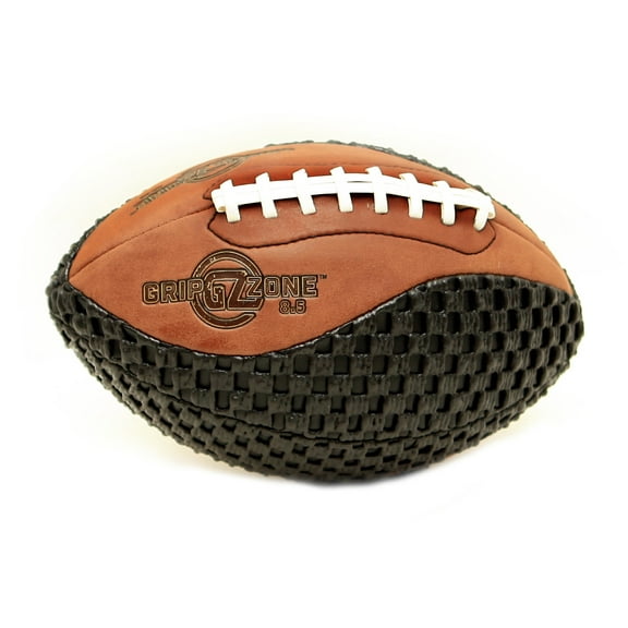 Grip Zone-Fun Gripper Football 8.5" Pee Wee Football, Size 6-9, Composit leather Buckskin/Black, soft mesh, Extra Grip, Kids Football By:Saturnian I P.E Supplier