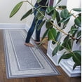 thumbnail image 1 of Ottomanson Ottohome Collection Non-Slip Rubberback Bordered Design Indoor Area Runner Rug/Entryway Mat, 1 of 7