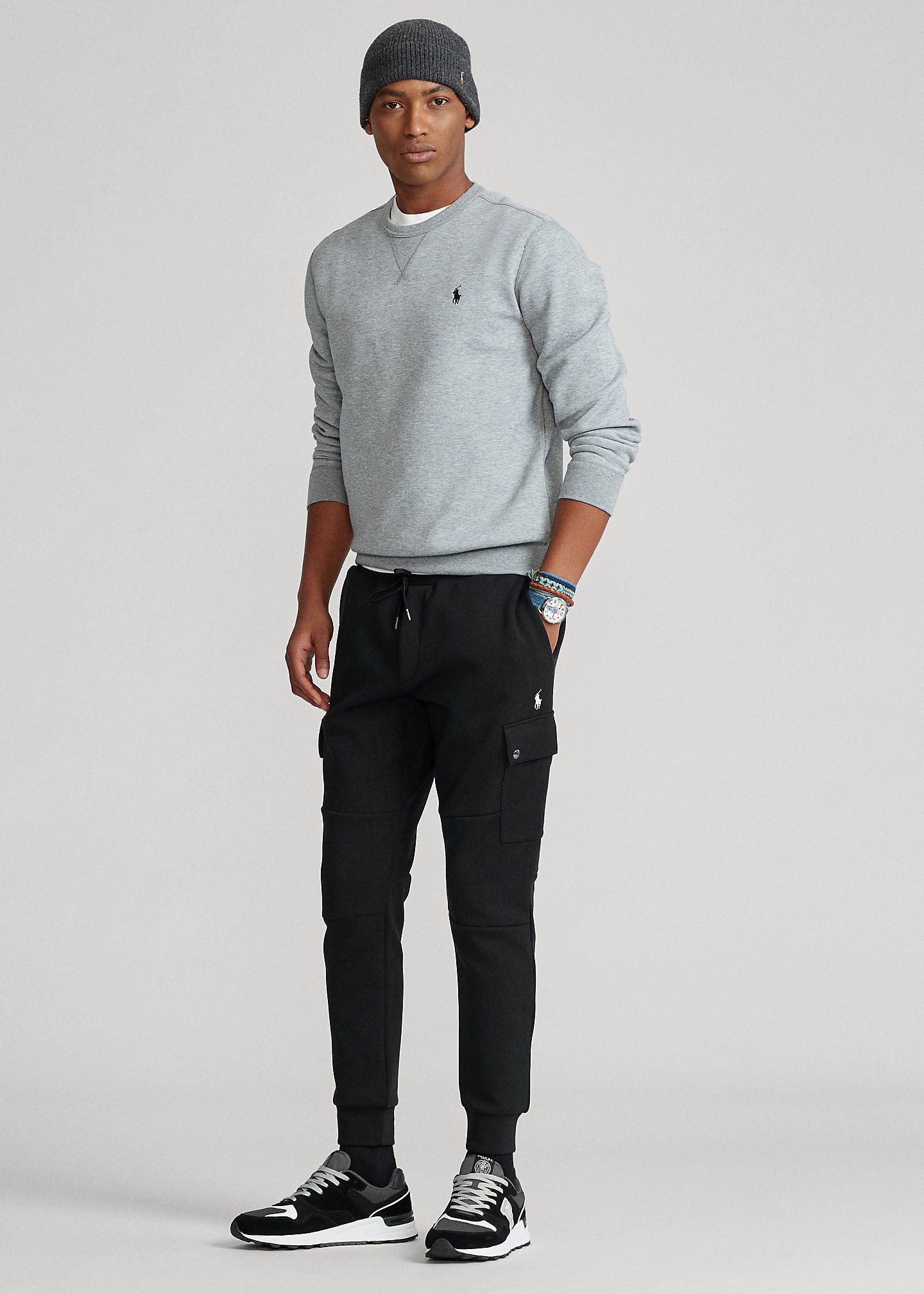 double knit cargo jogger trouser
