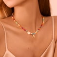 thumbnail image 4 of Turandoss Colorful Initial Beaded Heart Choker Necklaces for Women Girls Letter A-Z Cute Kids Jewelry Trendy Personalized Birthday Gifts for Women Teen Girl, 4 of 9