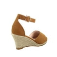 thumbnail image 2 of Angela-28 Women's Open Toe Ankle Strap Espadrille Wedge Sandals, 2 of 2