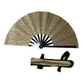 thumbnail image 4 of Plegable Glitter no Kung Fu Fan 13 pulgadas Radio para club de baile Ligero Oro de champán, 4 of 8