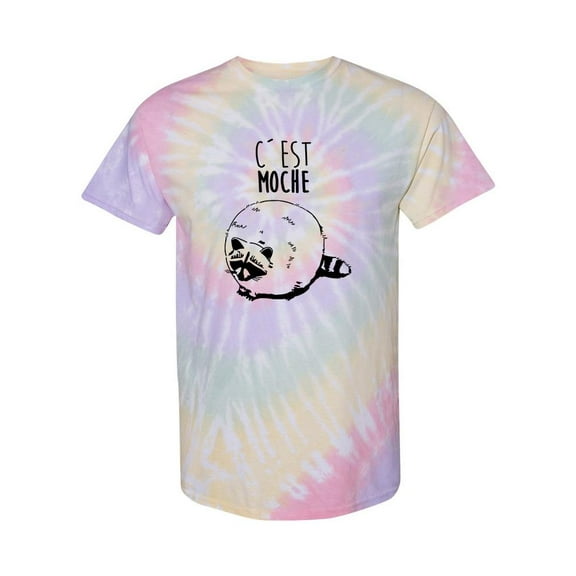 C'est Moche Raccoon Tie Dye Spiral Men -Smartprints Designs, Male Medium