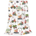 thumbnail image 2 of Bingfone Excavator Print Flannel Fleece Blanket Throw Blanket For Bed,Sofa,Couch,Travel,Camping(40"X30"), 2 of 9