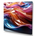 thumbnail image 2 of Designart "Fractal Wave in Purple and Blue II" Abstract Wall Art - Modern Purple Abstract Fractal Living Room Canvas Art, 2 of 6