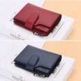 thumbnail image 3 of serony Fashion Women Wallets Solid Color PU Short Design Card Holder Zipper Hasp Purse Simple Style Handbag Coin Keys Bag Red, 3 of 9