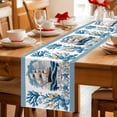 thumbnail image 5 of Ocean Set Sail Table Runner 108 Inches, Sailboat Sea Waves Blue Coral Coastal Starfish Bed Runner Dresser Scarves Tabletop for Indoor Outdoor Parties/Ceremony/Banquet, 13"x 108", 5 of 9