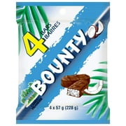 Barre de chocolat au lait et à la noix de coco Bounty, barres de format pleine grandeur, emballage de 4