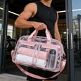 thumbnail image 2 of WSZZL Transparent PVC Travel Bag, Large Capacity Fitness Storage Bag, Waterproof Gym Duffel with Spacious Compartments, Ideal for Stadiums, Concerts, Events, Versatile for Daily Use, 2 of 6