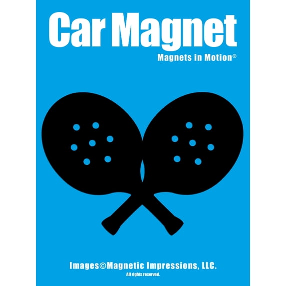 Magnets in Motion Paddle Tennis Player Car Magnet Black