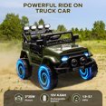 thumbnail image 3 of 12V Kids Ride on Truck, Battery Powered Electric Ride On Vehicle with Parent Remote Control, 3 Speeds & LED Lights, for Kids 3-8, 3 of 8