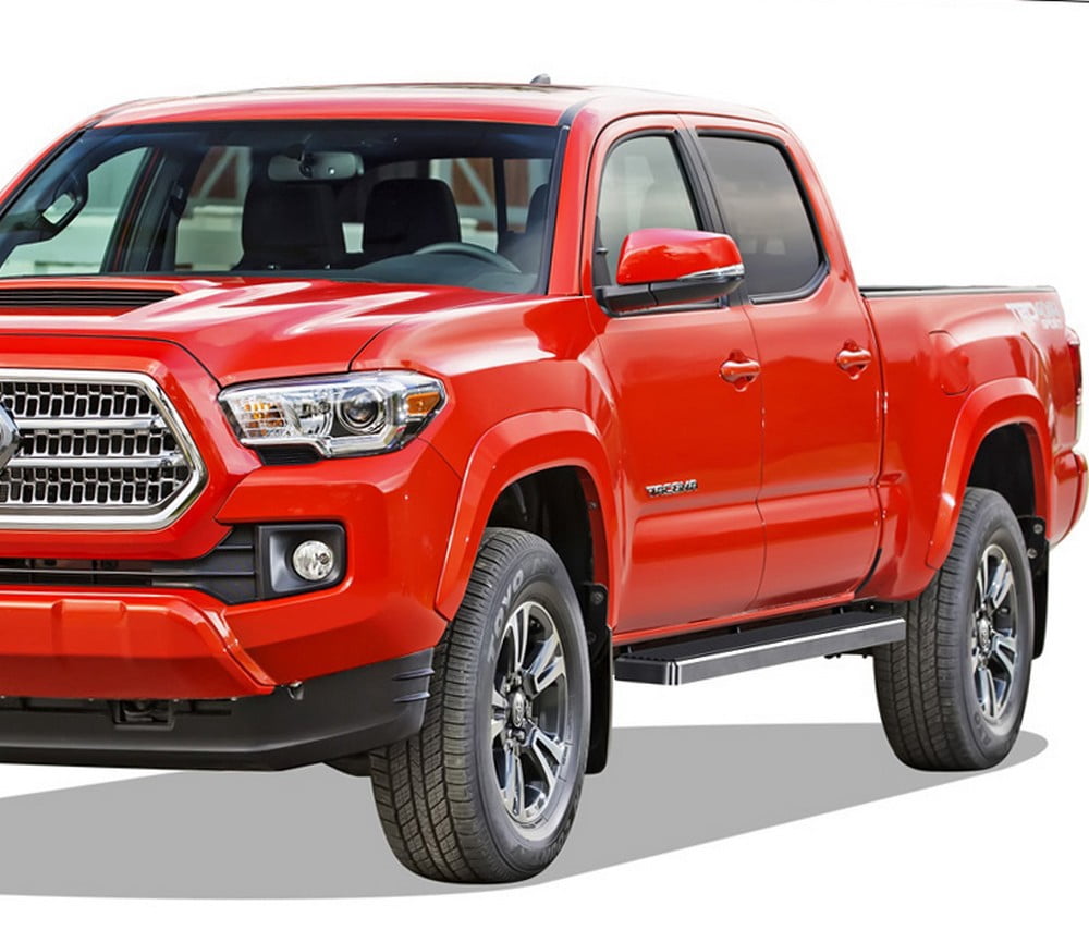 APS Running Boards 5 inches Compatible with Toyota Tacoma 2005-2023 Double Crew Cab 304 Stainless Steel (Nerf Bars Side Steps Side Bars)