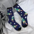 thumbnail image 5 of Fuzoiu Astronaut Dinosaur and Space Print Athletic Crew Socks for Men & Women,Casual Crew Socks,Above Ankle Crew Socks for Business, Casual, 5 of 6