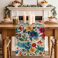 thumbnail image 2 of Vintage Botanical Table Runner, Spring Floral Summer Vintage Washable Cotton Linen Table Runners 48 Inches Long, Dresser Scarf Runner for Nightstand/Coffee/End Tables 13''x48'', 2 of 8