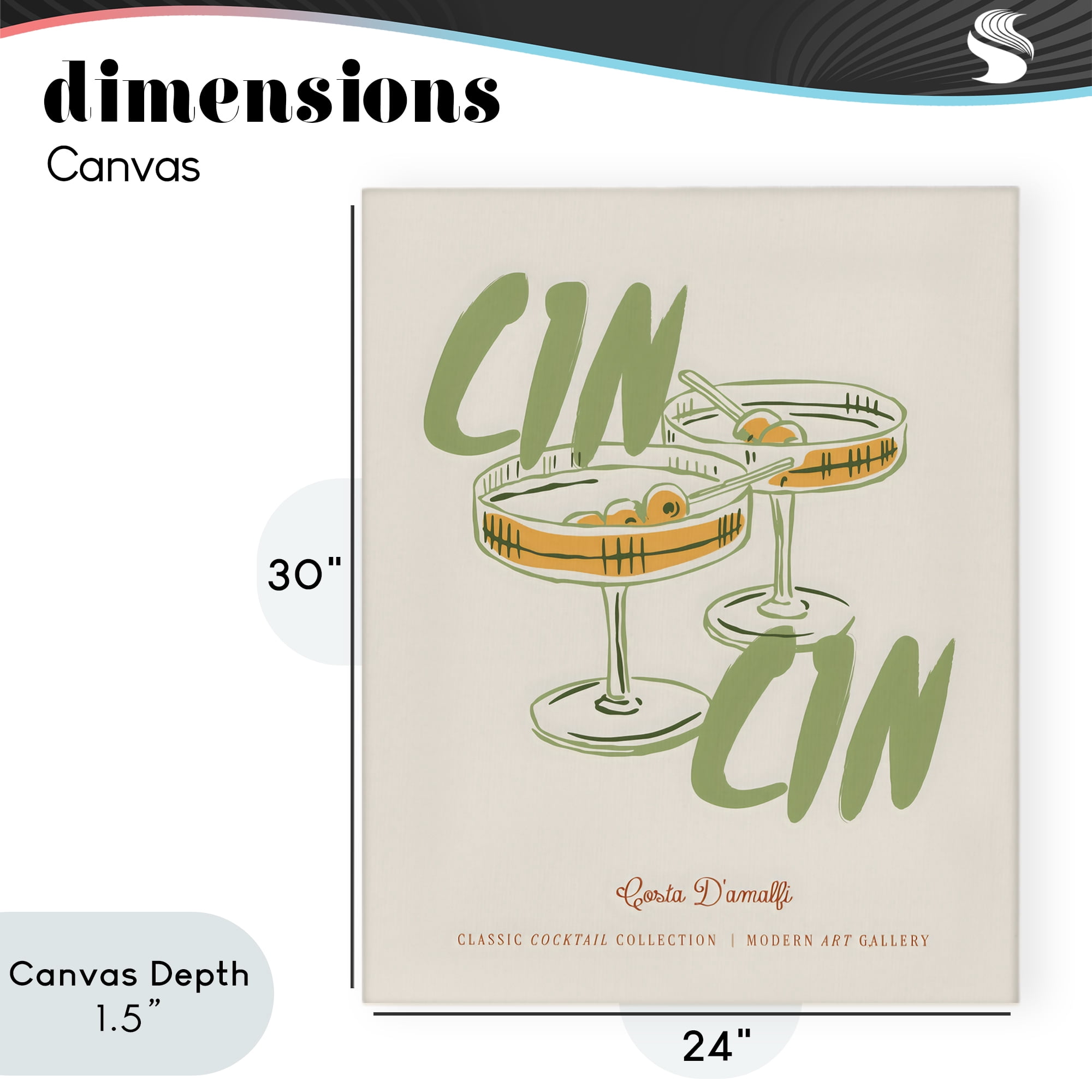 Stupell Industries Cin Cin Amalfi Cocktail Canvas Wall Art, design by The Prints Vibe