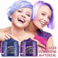 thumbnail image 4 of pieza de cera para teñir el cabello, unisex, de moda, desechable, para fiestas, maquillaje, pomada para teñir el cabello, 7 colores, azul, 120 g, 4 of 5