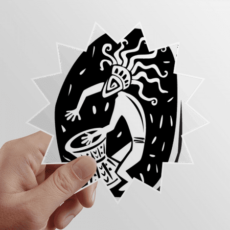 Ancient Egypt Pharaoh Outline Sun Vinyl Sticker Luggage Graffiti Flower Decal